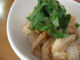 レンジで簡単(^▽^)v 鶏胸肉の甘辛煮