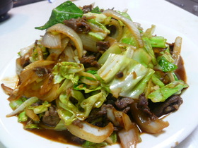 牛肉の甜麺醤炒め