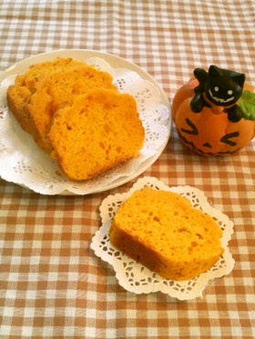 卵なし☆ふわふわ簡単かぼちゃケーキ