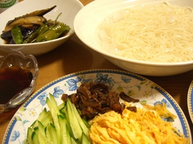 夏☆七夕の少し豪華な冷やしそうめん