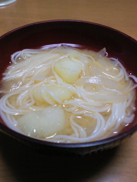 残ったそうめんでもOK＊そうめん味噌汁＊