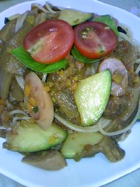 夏野菜の冷製パスタ