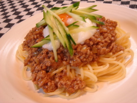 パスタDeジャージャー麺風(^ω^)