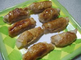 長いもの豚肉巻き