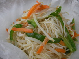 クックパーでソーメンチャンプルー