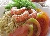海老とトマトのごまだれ冷やし麺