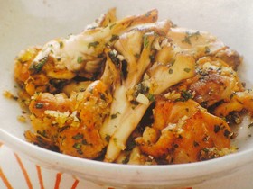 Ψきのことチキンのパセリパン粉焼きΨ