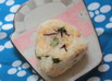天かすと塩昆布のおにぎり