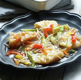白身魚の野菜たっぷりあんかけ