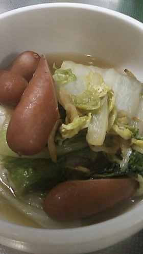 白菜toウインナーde煮浸し