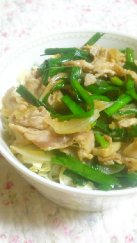 簡単♪バーミヤン風☆豚ニラ焼肉ご飯