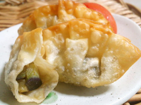 ＊カリッとろ～り☆茄子の揚げ餃子＊