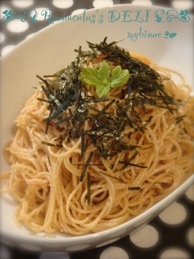 なんて簡単！ラクチン♔明太シソパスタ〜♬