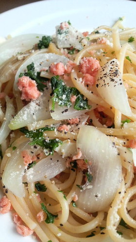 簡単＆超早★　鮭×パセリのお手軽パスタ