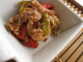 豚と夏野菜のさっぱり梅はちみつ炒め