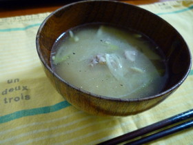 豚肉とみょうがのお味噌汁★