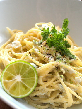 ゴルゴンゾーラチーズのパスタ❀カボス風味