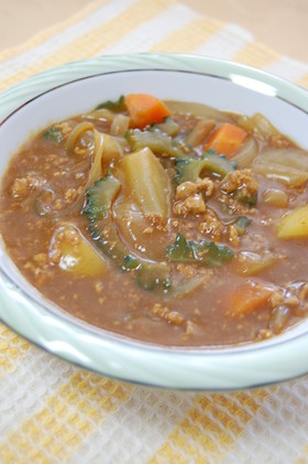 ひき肉とゴーヤのカレー