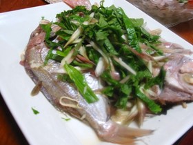 鯛の酒蒸し　夏バージョン