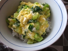 とろ～り卵とチンゲン菜のあんかけ丼