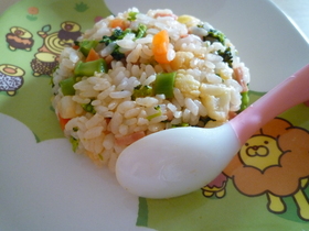 離乳食後期～レンジでケチャップごはん