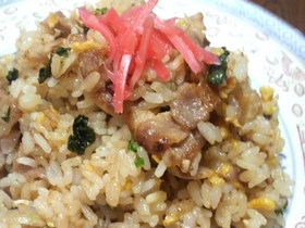 大葉にんにく醤油で過去最高のチャーハン！