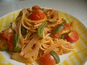 フライパンだけ!② トマトとツナのパスタ
