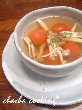 ミニトマトのころころスープ
