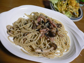 ニンニクたっぷり和風パスタ