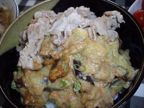 ツナ＆茄子のゴマ味噌★肉ぶっかけ丼
