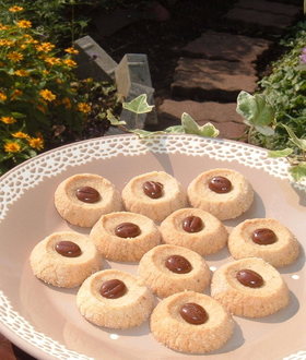 サックサク♪コーヒー豆チョコのせクッキー