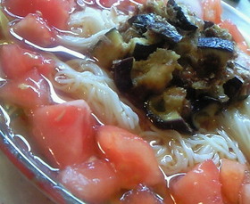 なすおかかトマトのサッパリそうめん☆