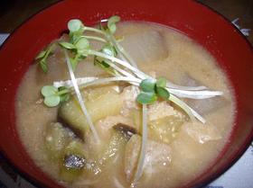 冬瓜と茄子のお味噌汁