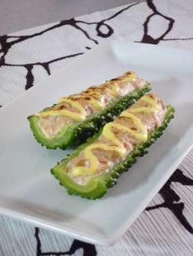 スティックゴーヤのマヨネーズ焼き