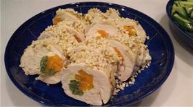 胸肉の蒸し野菜巻き