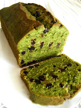 米粉の抹茶＆チョコチップケーキ（小麦粉不使用）