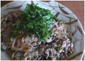本しめじの麻婆春雨