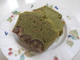 米粉で☆ふんわりカステラ風抹茶ケーキ