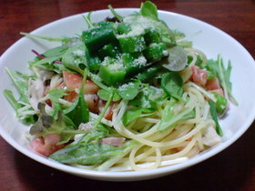 おくらのサラダパスタ♪