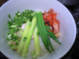 韓国冷麺風の汁ビーフン
