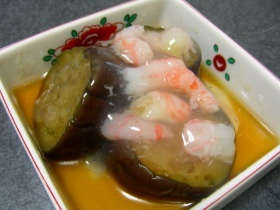 なすの冷たい煮物 柚子あんかけ