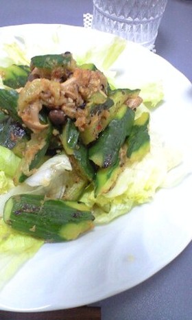 きゅうりの中華風炒め