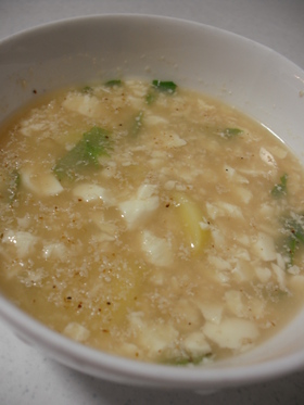 くずし豆腐とジャガイモの冷汁