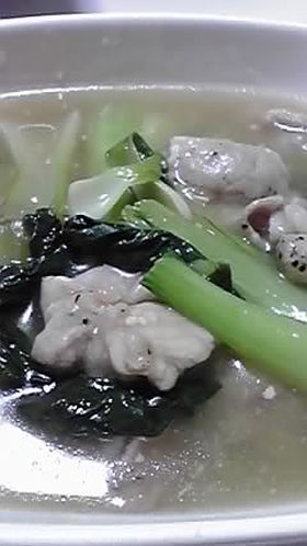 豚こまチンゲン菜ウマ炒め