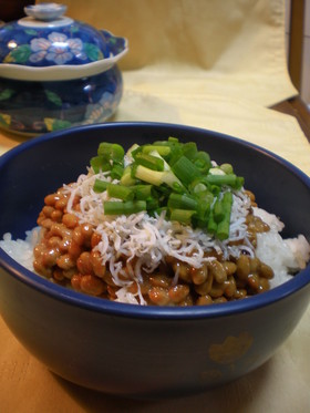 納豆シラス丼並なご飯☆