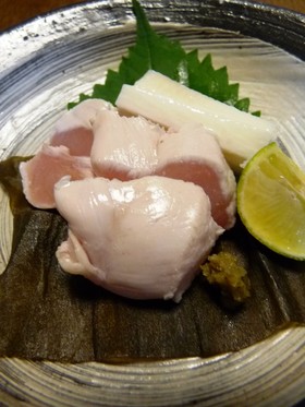 鶏ささみの昆布〆