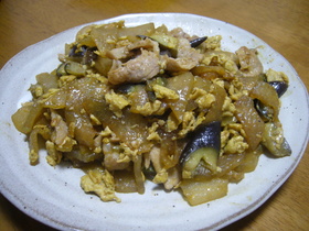 冬瓜のカレー風味炒め