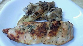 サーモンの香草ソテーレモン風味