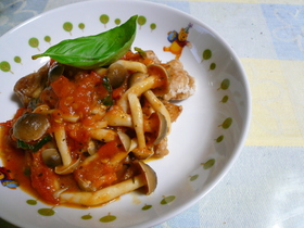 トマトとしめじのイタリアン竜田