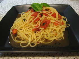 トマトの冷製パスタ